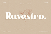 Ravestro - A Modern Serif Typeface, a Serif Font by overlaytemplates (Thumbnail 1 of 5)