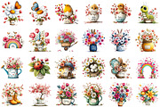 Whimsical Spring Clipart, an Illustration by designcity5 (Thumbnail 2 of 5)