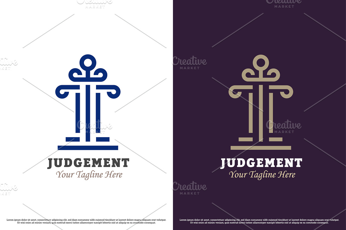 Court Judge Law Logo Design Icon, a Branding & Logo Template by Morvana Crew