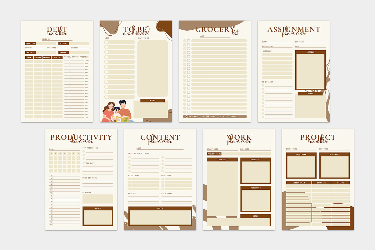 CANVA Project Planner and Journal, a Magazine Template by MNT-Creator