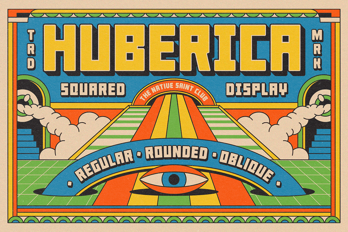 TNSC Huberica - Display Font, a Sans Serif Font by The Native Saint Club (Photo 1 of 14)