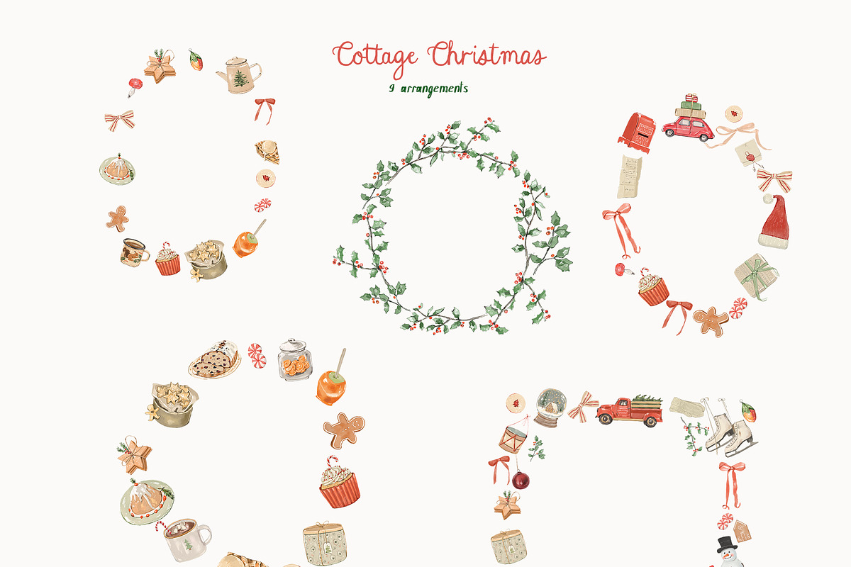 Christmas Illustrations & Templates, a Decorative Illustration by whiteheartdesign (Photo 3 of 25)