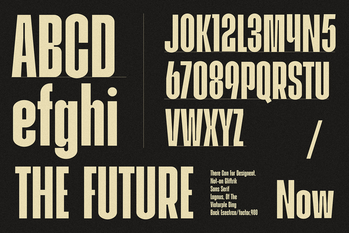 Gliftrik - Condensed San Serif, a Font by Eotype Studio (Photo 2 of 9)