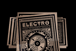 Vintage Electro Music Flyer