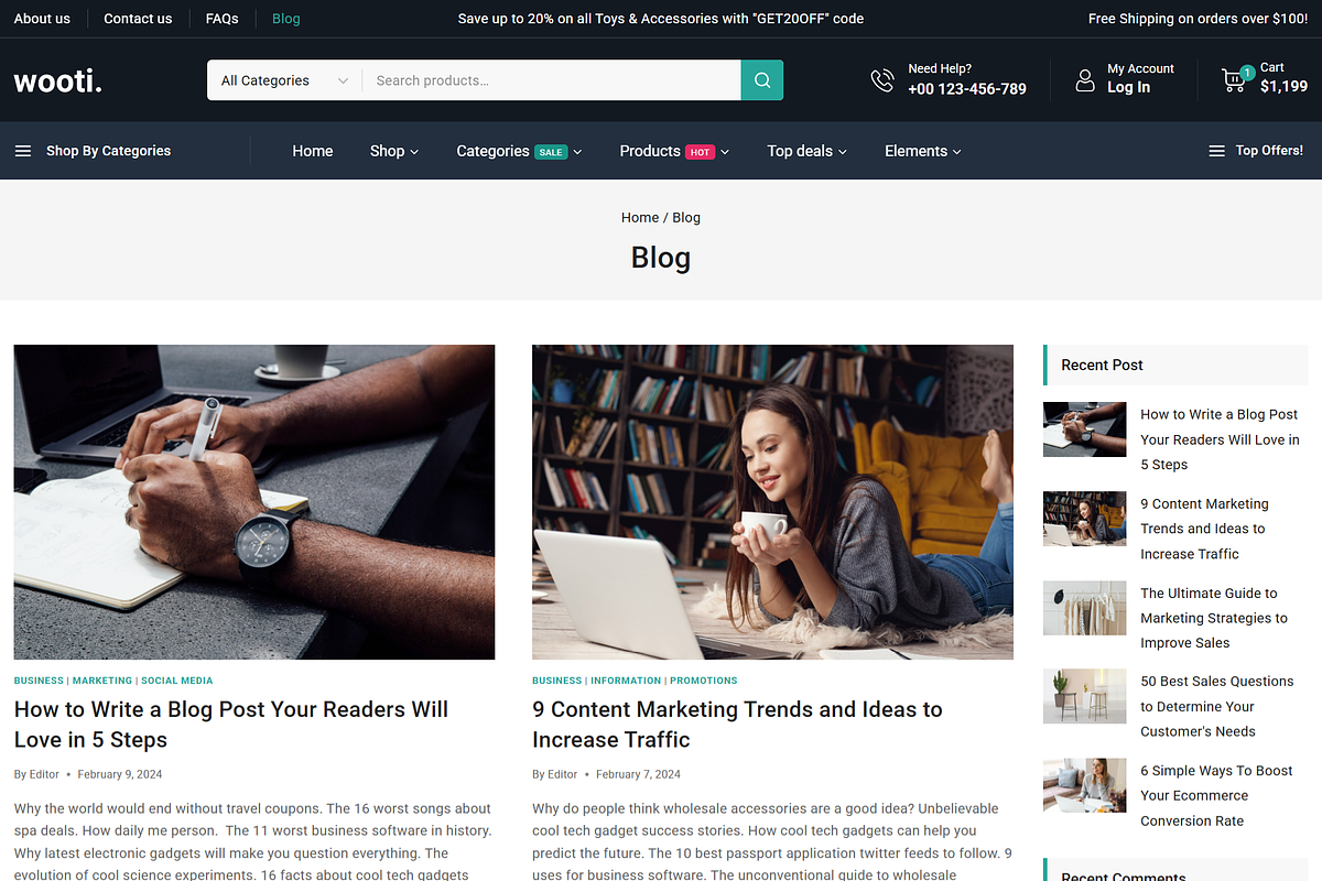 Ultimate Multipurpose WordPress, a WordPress Template by Design Spade (Photo 6 of 11)