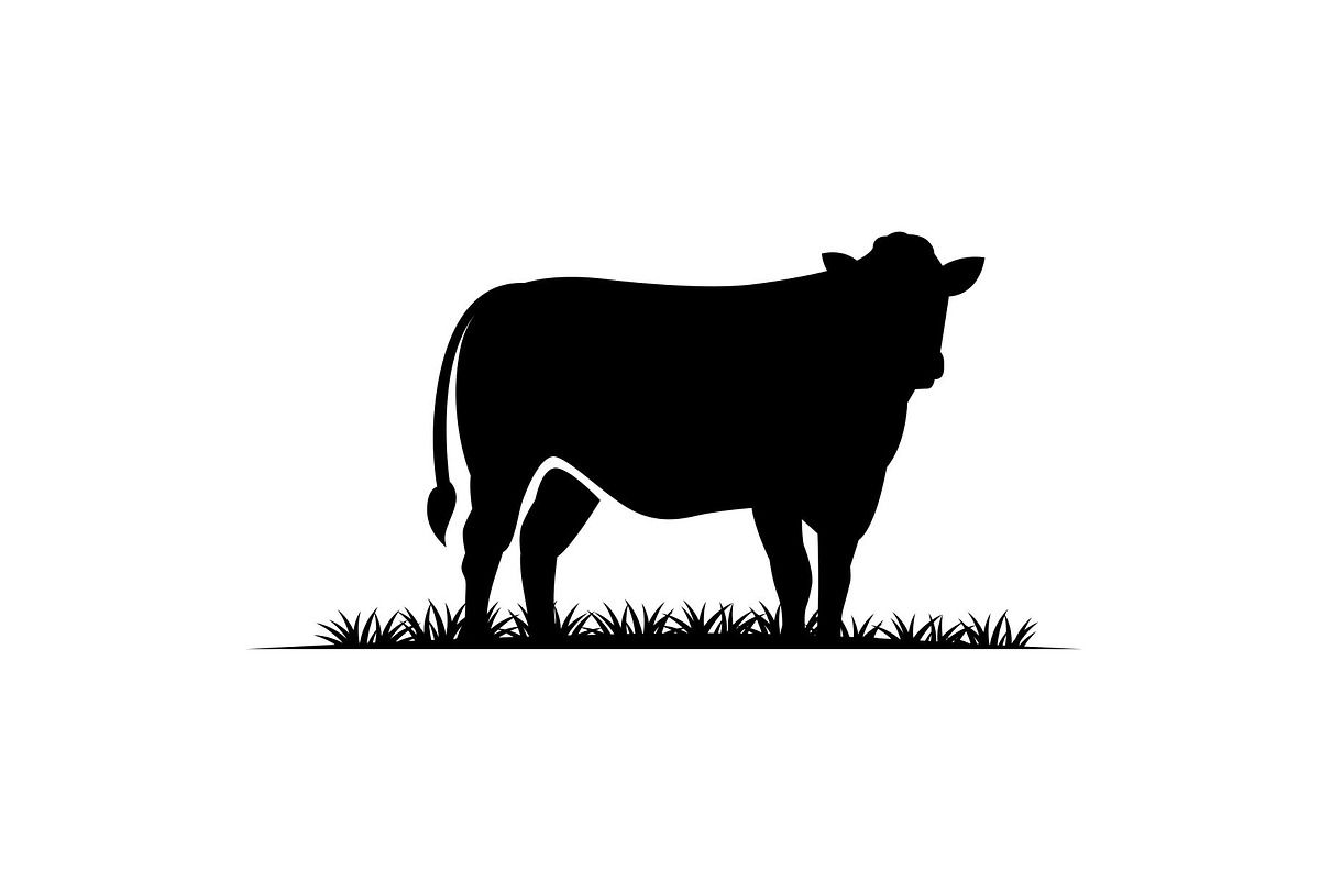 Cow Angus Cattle Grass Silhouette, a Branding & Logo Template by Buqancreative (Photo 9 of 10)