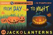 Day-to-Night Jack-o-lanterns, an Object Graphic by Designed by Monkeys (Thumbnail 1 of 4)