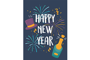 happy new year 2022 card, an Illustration by studiogstock