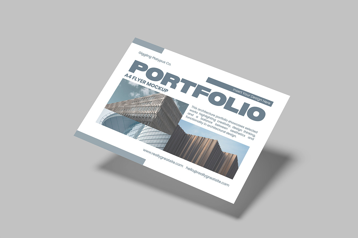 A4 Flyer Landscape Mockup, an Advertising Mockup by rizalamora (Photo 7 of 13)