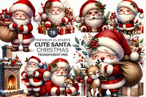 Cute Santa Claus Christmas Clipart