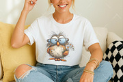 Funny Spring Owl Clipart, an Illustration by OK Design (Thumbnail 6 of 6)