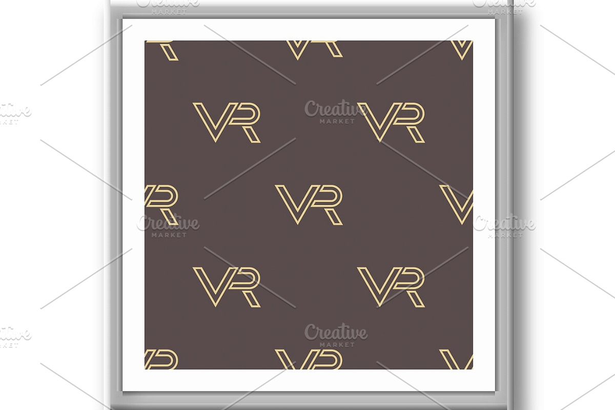Seamless Vector Pattern. VR Logos, a Pattern Graphic by FineArtStudio (Photo 2 of 3)