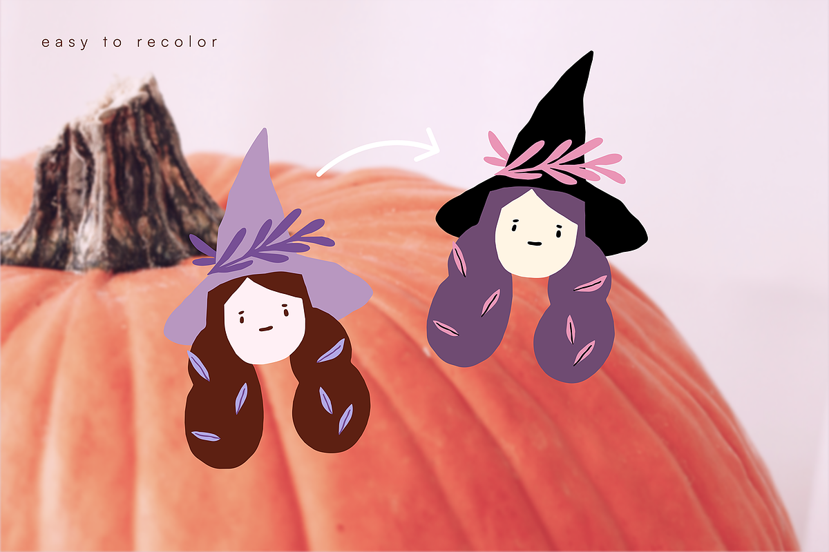 Whimsy witch. Halloween illustration, a Seasonal Illustration by kondratya (Photo 9 of 13)