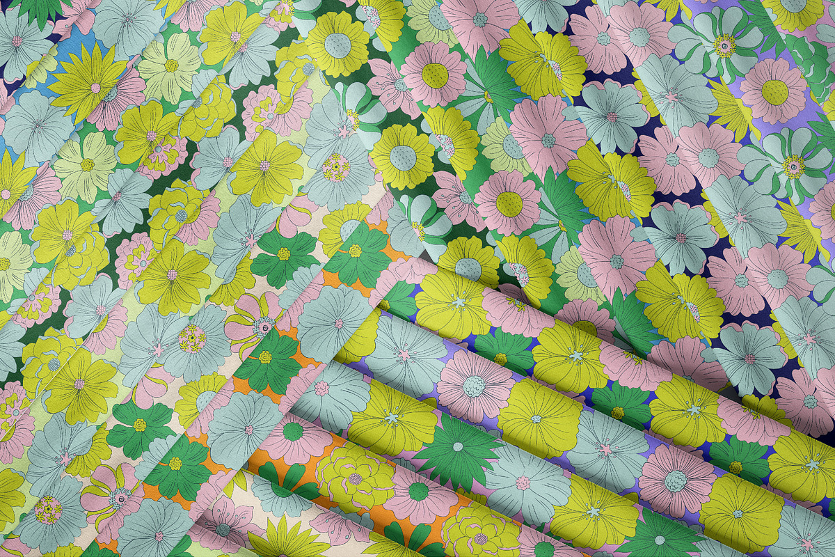 Fresh Summer Retro Floral Patterns, a Pattern Graphic by Tiger and Flower (Photo 15 of 20)