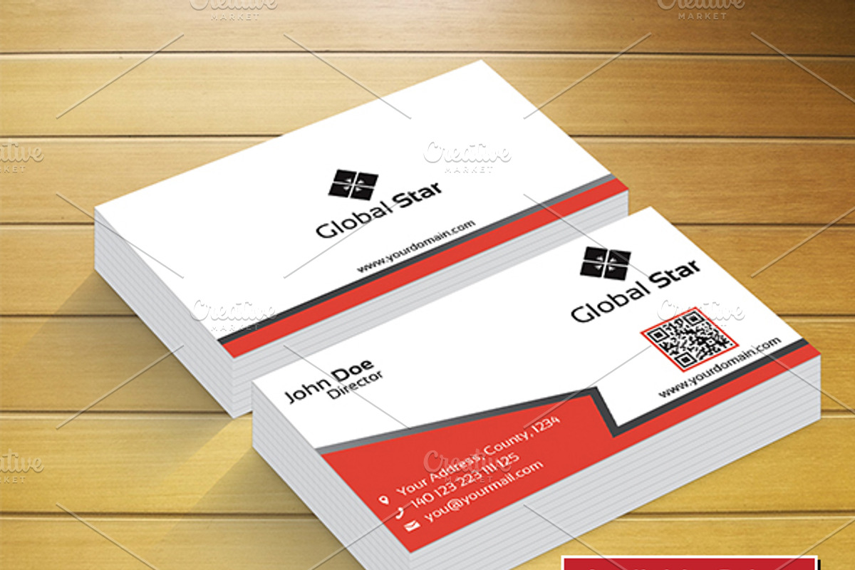 Global Star New Business Card, a Business Card Template by Zia Grfx (Photo 5 of 5)