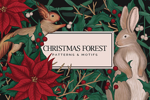 CHRISTMAS FOREST - patterns & motifs