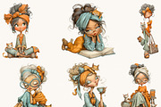 Whimsical Funny Lady Clipart, a Person Illustration by Design Scotch (Thumbnail 3 of 8)