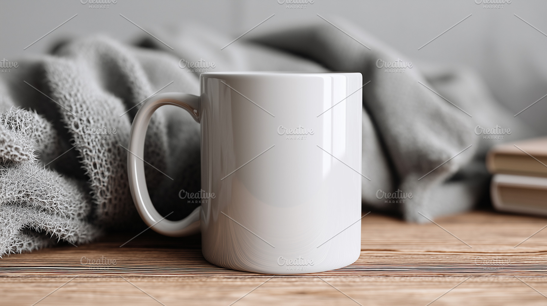 Blank mug mockup on a wooden surface, a Food & Drink Photo by MistyDay