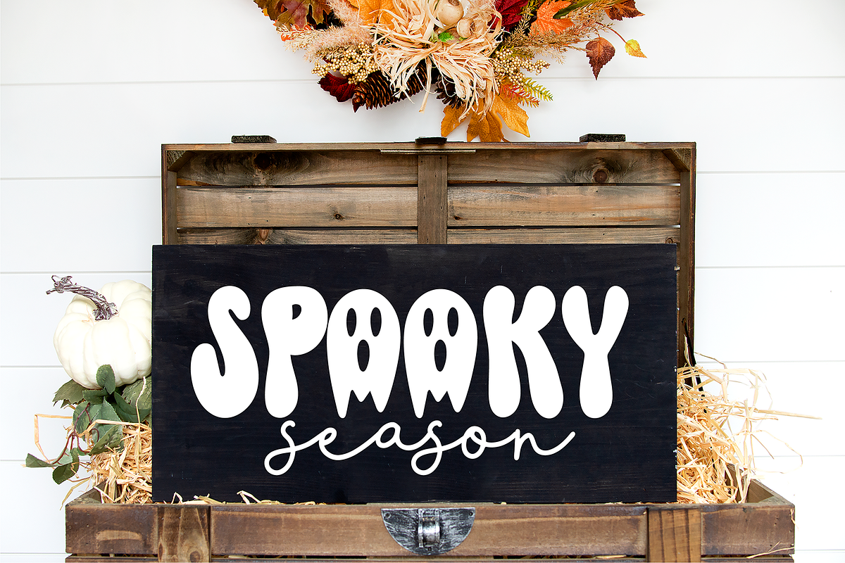 HOCUS GHOST Retro Halloween Font, a Font by Blush Font Co. (Photo 3 of 6)