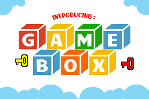 Game Box - Logo Font Types, a Font by KiddoGlyphs Studio