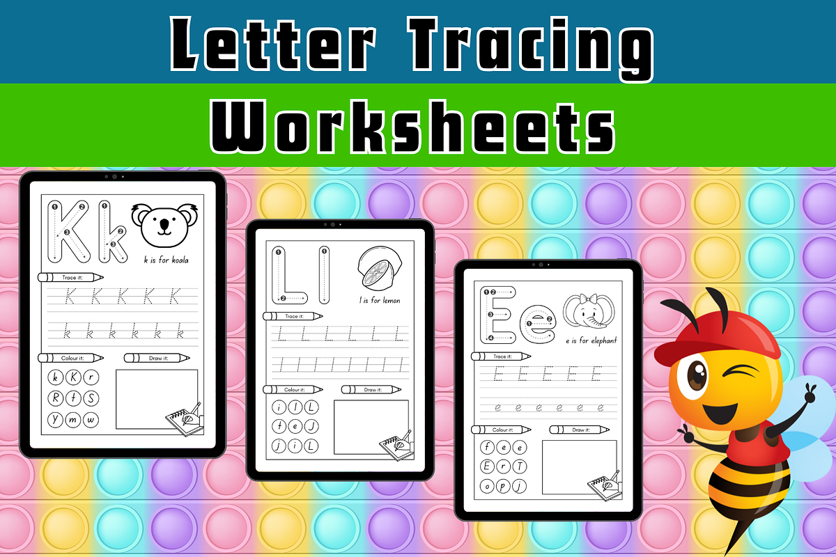 Alphabet Letter Tracing Worksheets, a Templates & Theme by Premium Digital Templates (Photo 3 of 3)