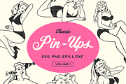 Retro Pinup Bundle Graphics, a Person Illustration by FM Era Studio (Thumbnail 1 of 2)