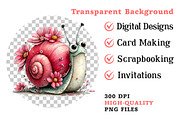 Whimsical Summer Snail Clipart, an Illustration by Dream Creation (Thumbnail 8 of 8)