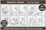 Mountain Animals Coloring Pages, an Animal Illustration by Lamia Emad (Thumbnail 1 of 5)