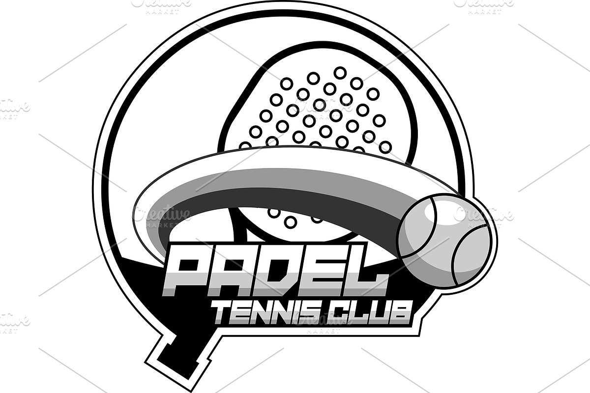 Black And White Padel Tennis Club, an Illustration by HitToon