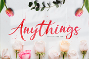 Anythings - Calligraphy Font, a Script Font by StringLabs (Thumbnail 1 of 11)