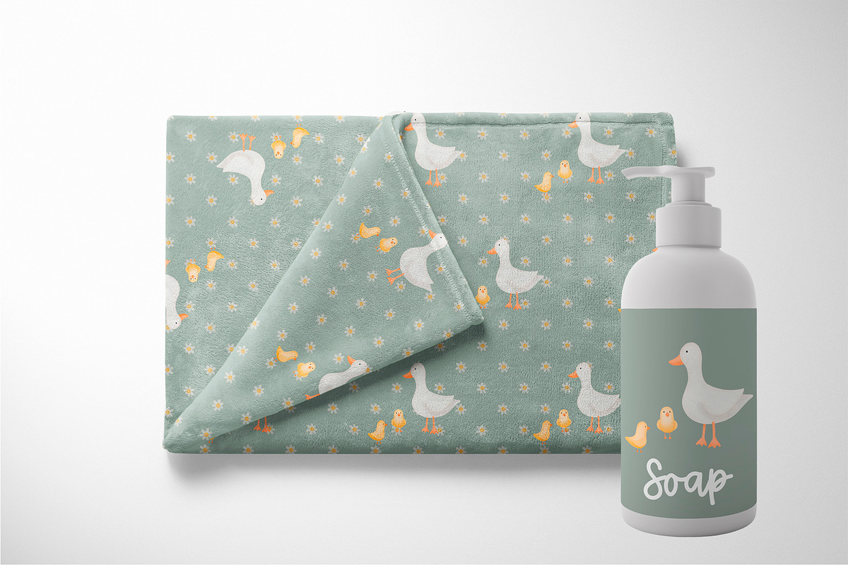 Cute Ducks watercolor set, an Animal Illustration by Bololota Studio (Photo 3 of 3)