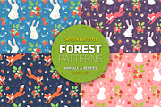 Magic Forest Seamless Patterns, a Pattern Graphic by Yuzach (Thumbnail 2 of 4)