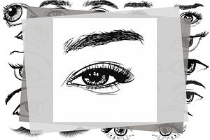 Artistic Eye Drawing Brush Bundle