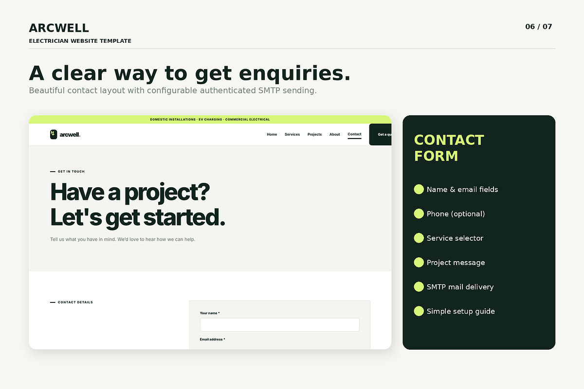 ARCWELL - Electrician HTML Template, a HTML Template by Darweish Designs (Photo 5 of 5)