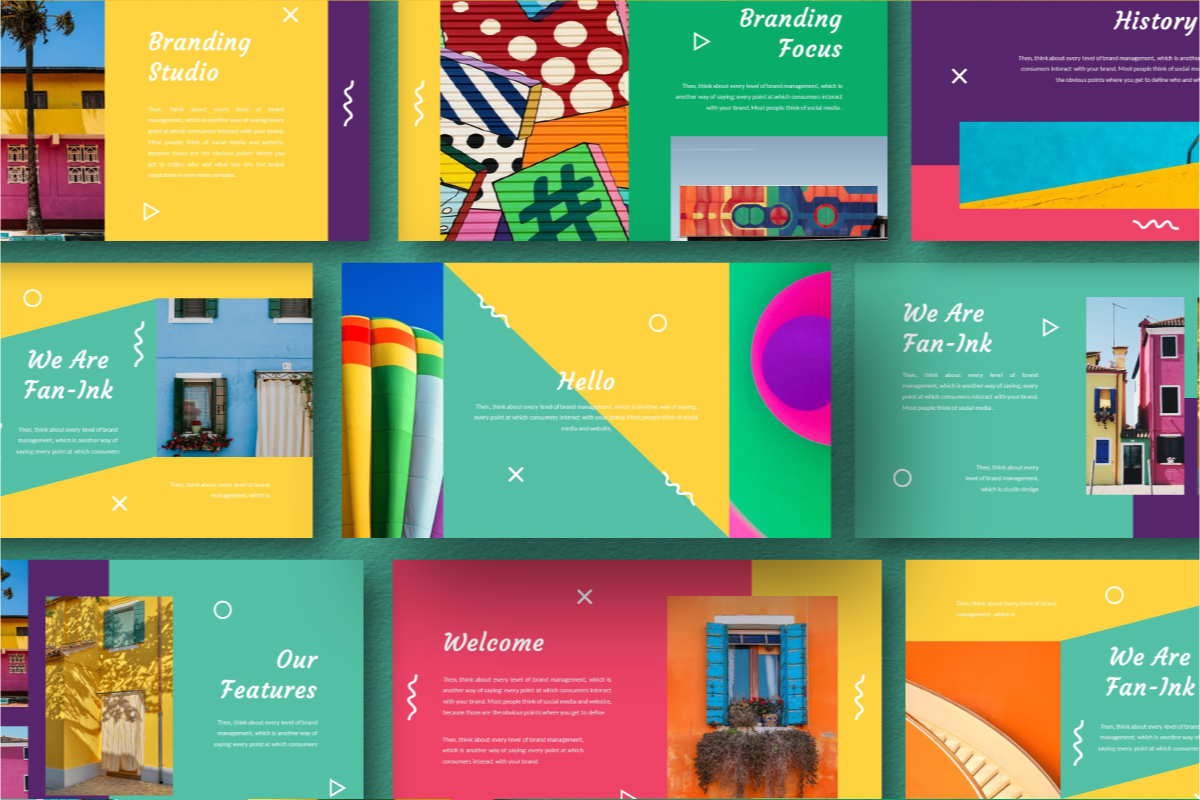 Fan-Ink Brand Google Slide Template, a Presentation Template by Inkofert (Photo 8 of 9)