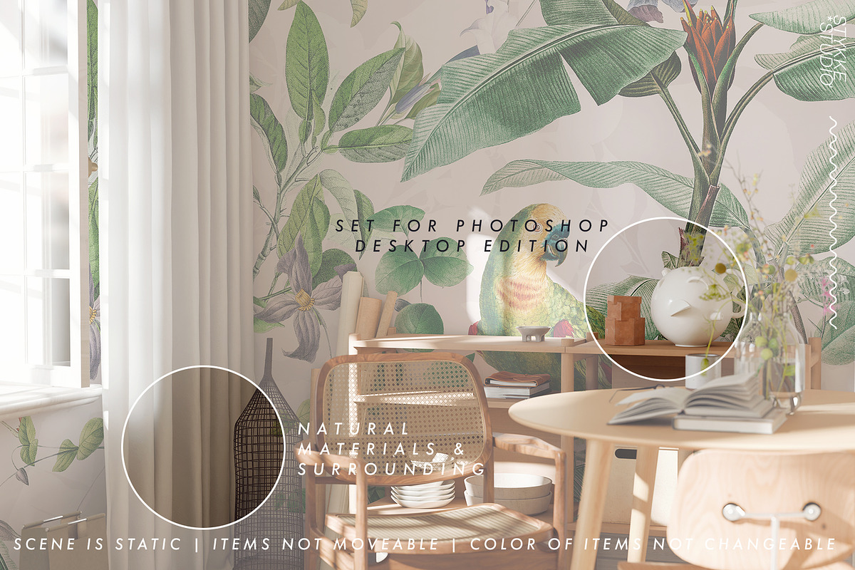 Wallpaper Mockup | MEYKA'S WALLS, a Household Mockup by Stykke Studio (Photo 2 of 11)