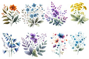 Dreamy Wildflowers Clipart, an Illustration by Designworld (Thumbnail 3 of 5)