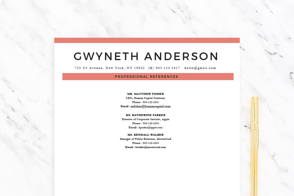 Resume Template Gwyneth, a Resume Template by Resume Template Shoppe (Photo 3 of 5)