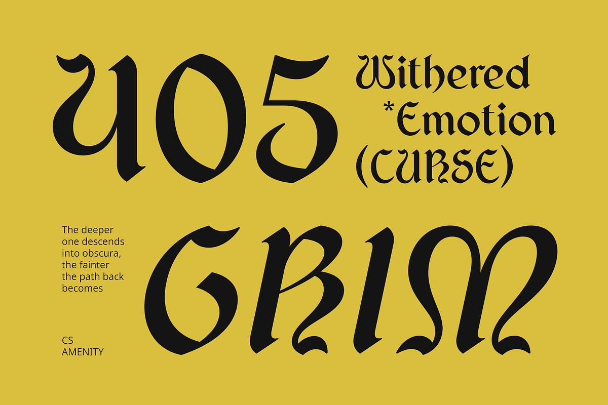 CS Amenity – Gothic Uncial Font, a Blackletter Font by Craft Supply Co. (Photo 2 of 8)