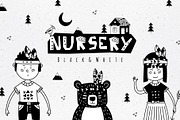 Black&White Nursery Art, an Animal Illustration by kuchuk_design (Thumbnail 1 of 8)
