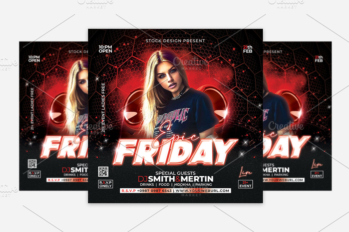 Party Flyer Template, a Flyer Template by Stock_Design