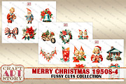 Merry Christmas Fussy-4 Cuts, a Decorative Illustration by CraftArtStory (Thumbnail 2 of 6)