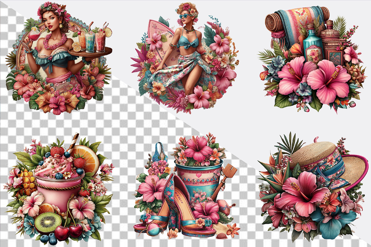 Summer Hawaii Clipart Bundle., an Illustration by SVGArt (Photo 2 of 9)
