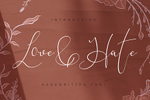 Love and Hate - Handwritten Font