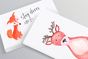 Woodland animals Watercolor Clipart, an Animal Illustration by Tanya Kart (Thumbnail 3 of 5)