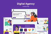 Digital Agency Website Template, a Landing Page Template by Glyphminds Studios (Thumbnail 1 of 3)
