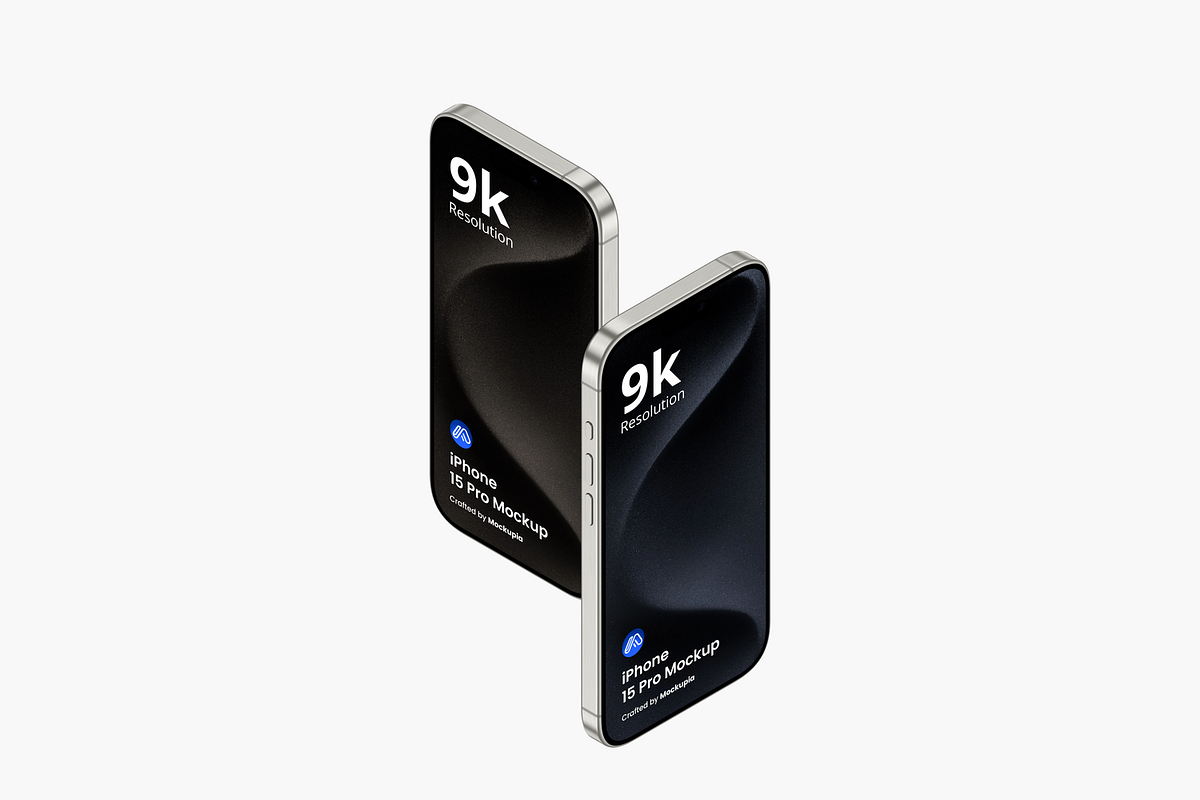 iPhone 15 Pro Mockups 9, an iPhone Mockup by Mockupia (Photo 5 of 5)