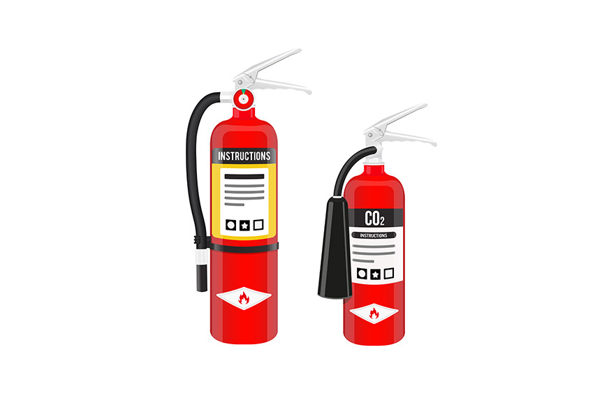Fire Extinguishers And Flat Signs by Di Bronzino  Creative Market