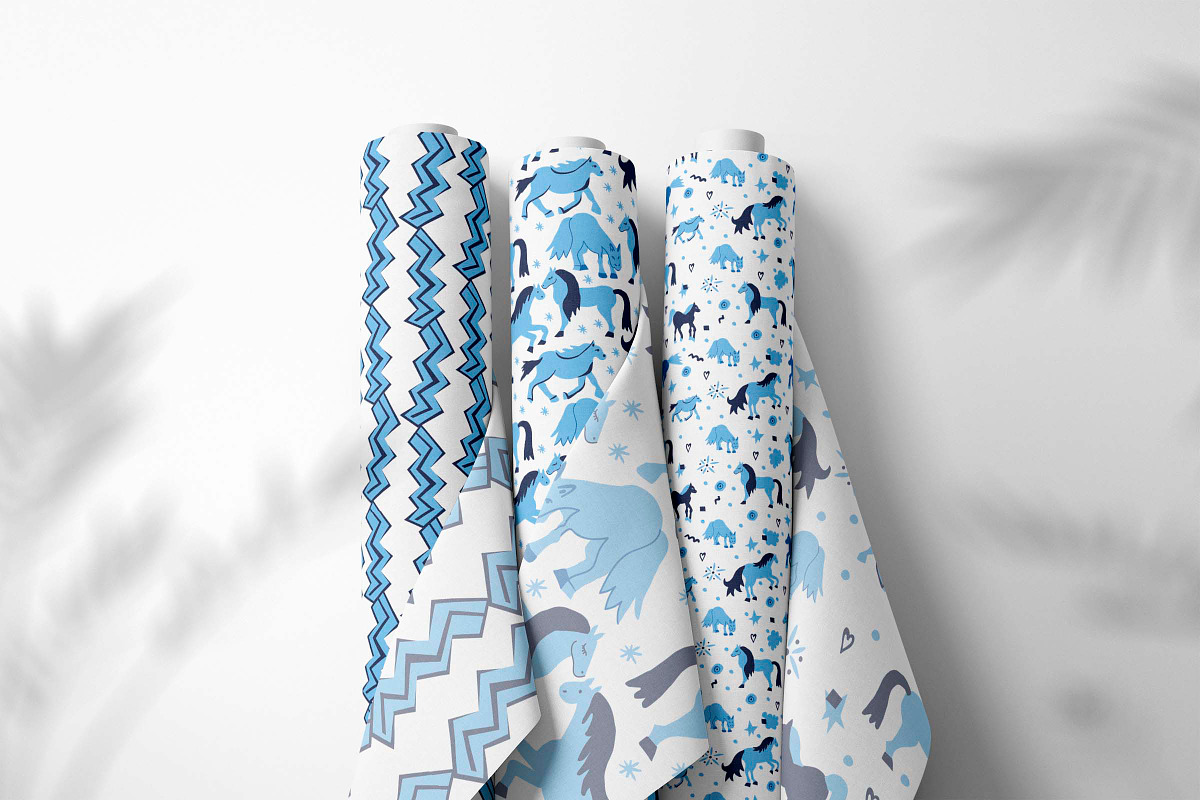 Christmas horse pattern eps, a Pattern Graphic by Lucyinyourheart (Photo 3 of 10)