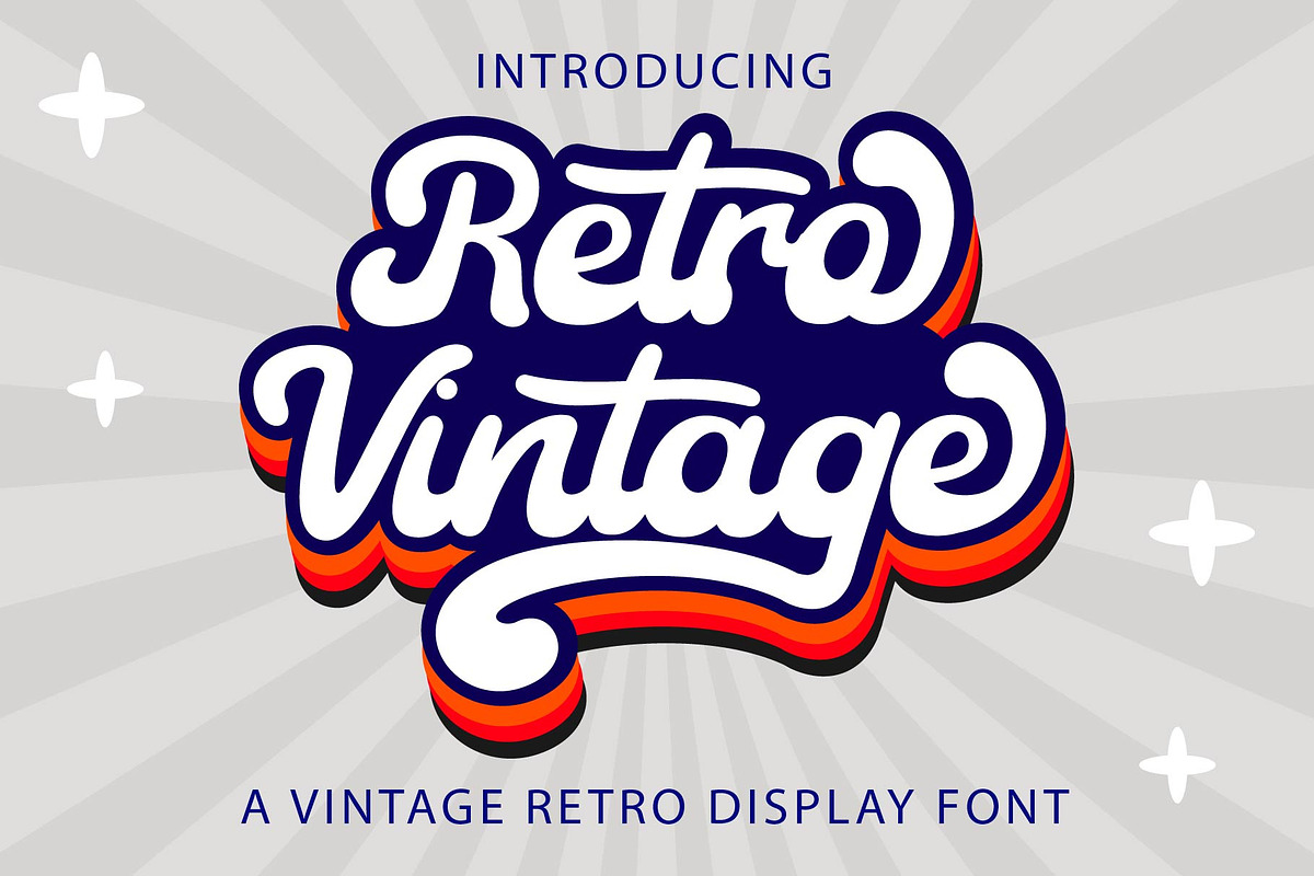 Retro Vintage - Retro Script Font, a Script Font by Densu Creative (Photo 1 of 9)